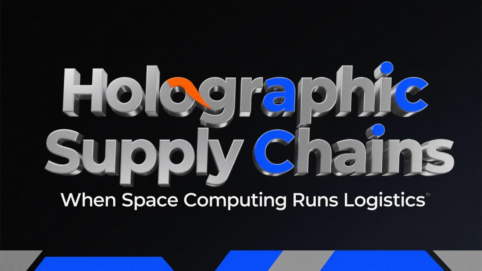 Holographic Supply Chains: When Space Computing Runs Logistics